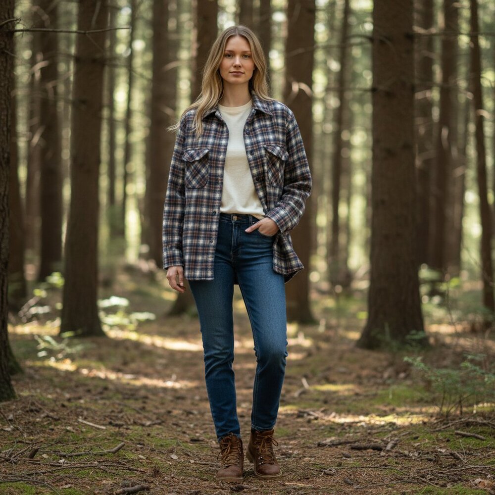 Pendleton Wool Plaid Button Down Shirt Jacket | Classic Flannel Shacket Layering
